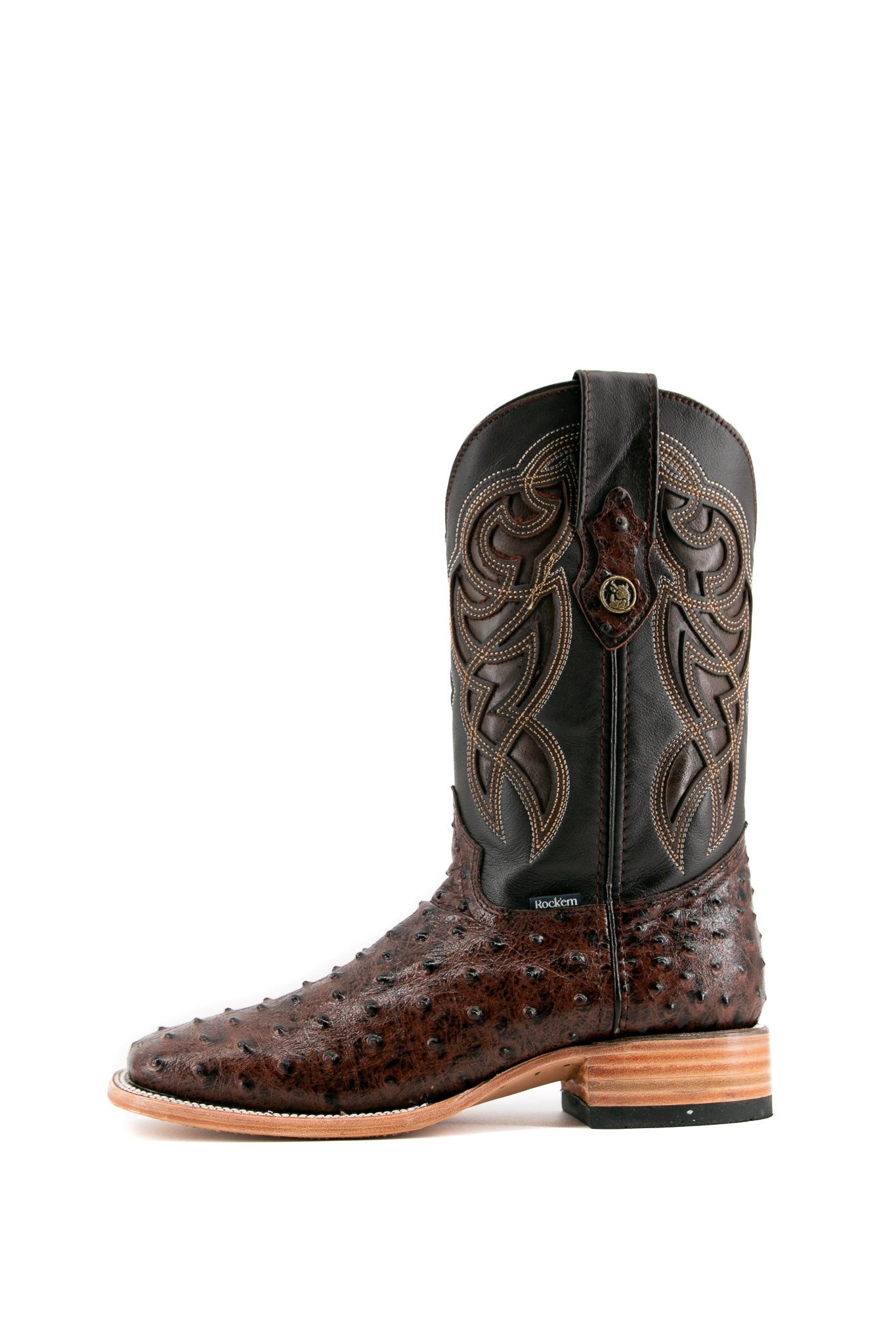 Ostrich Ranch Square Toe Cowboy Boot