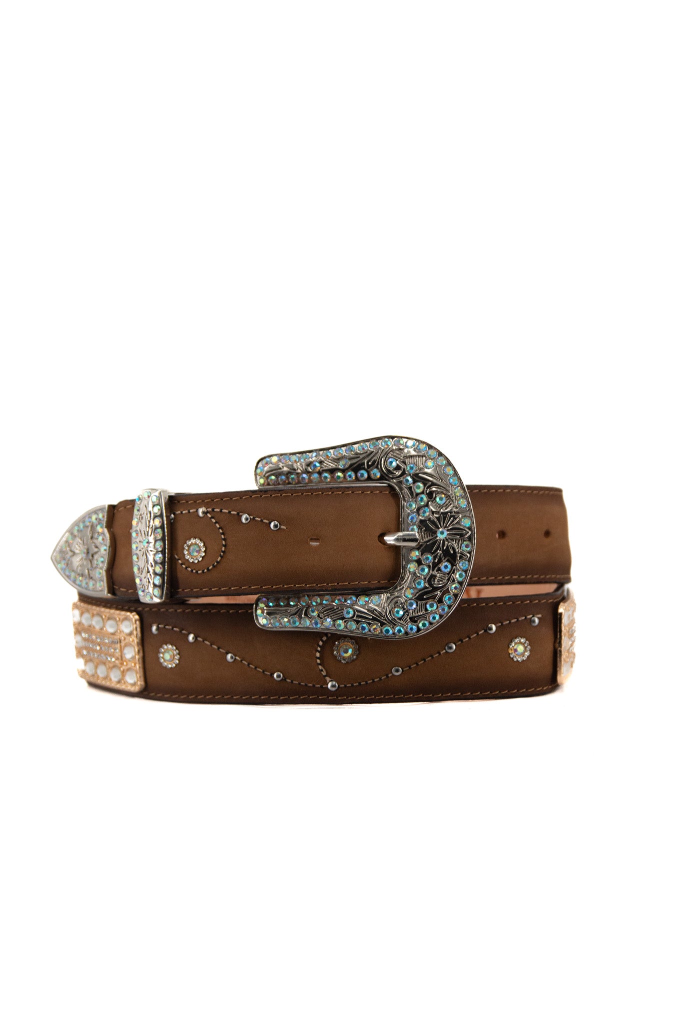 Maeve Square Pearl Rhinestone Belt