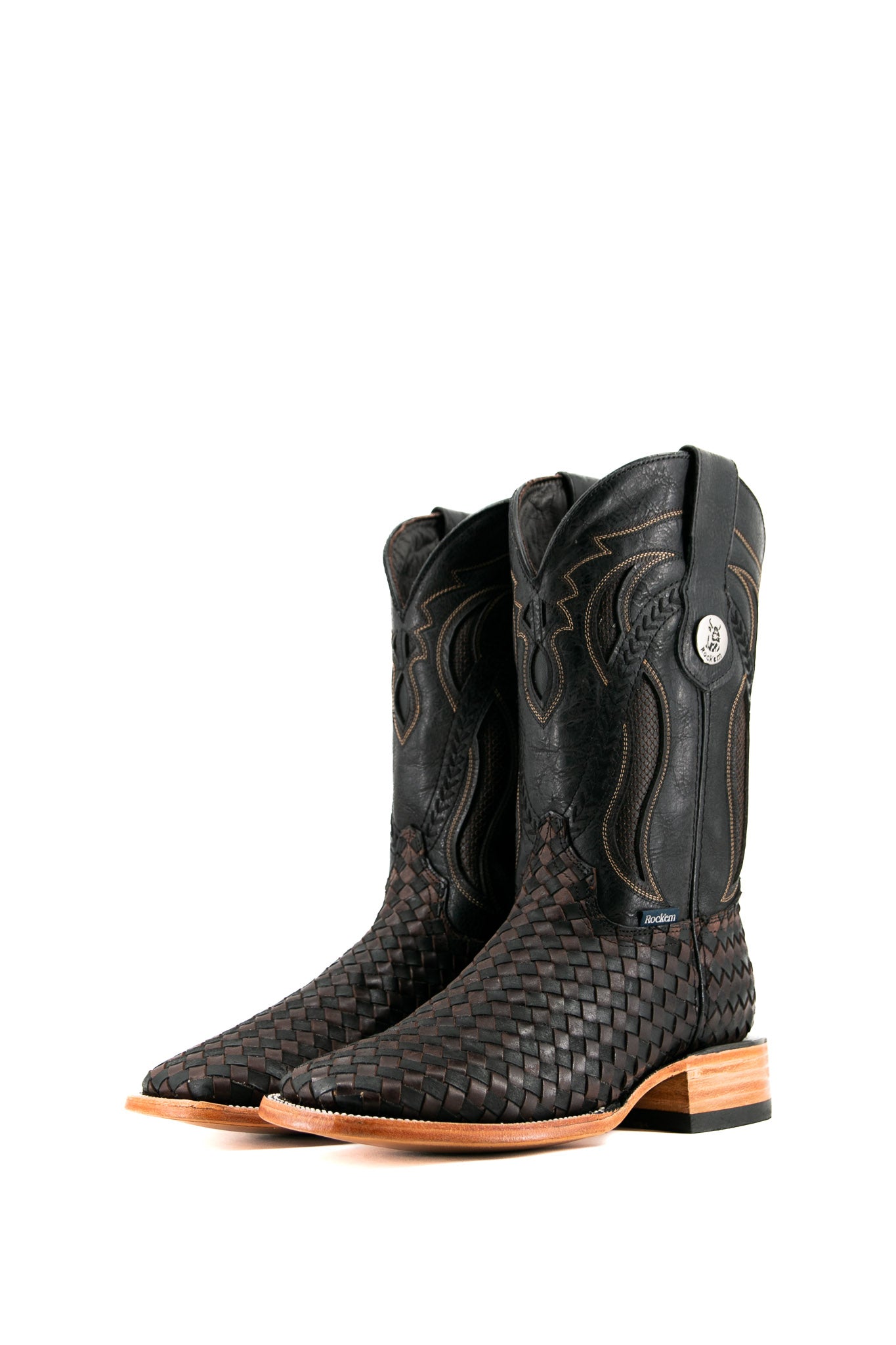 Serbia Woven Square Toe Cowboy Boot – Rock'Em Serbia Woven Square Toe Cowboy Boot – Rock'Em