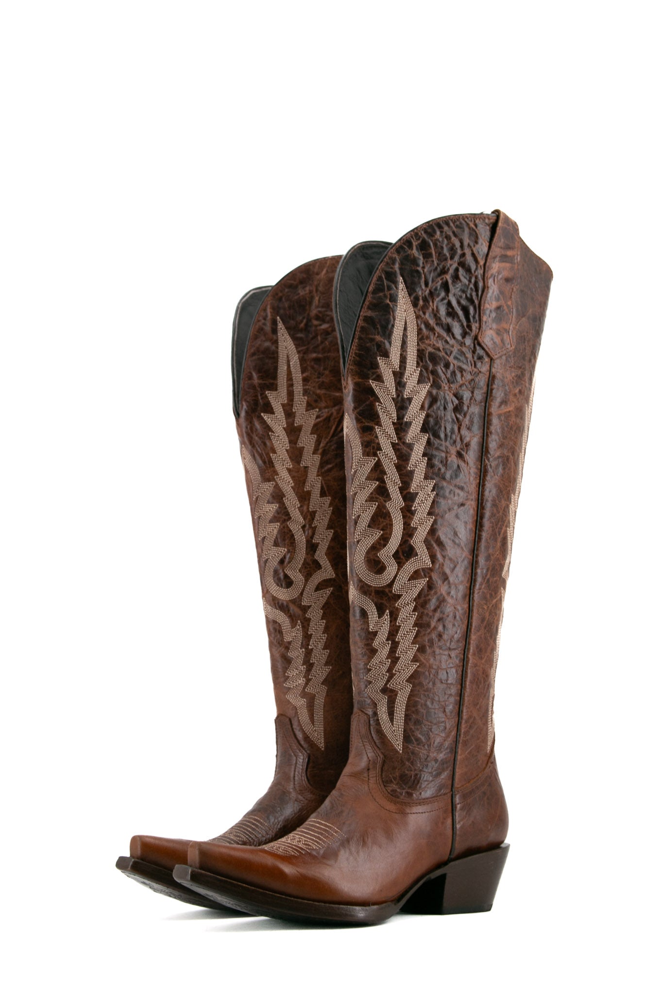 Scarlett Tall Wide Calf Friendly Snip Toe Cowgirl Boot