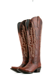 Scarlett Tall Wide Calf Friendly Snip Toe Cowgirl Boot