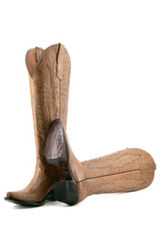 Scarlett Tall Wide Calf Friendly Snip Toe Cowgirl Boot