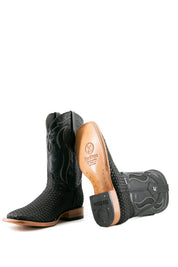 France Woven Square Toe Cowboy Boot