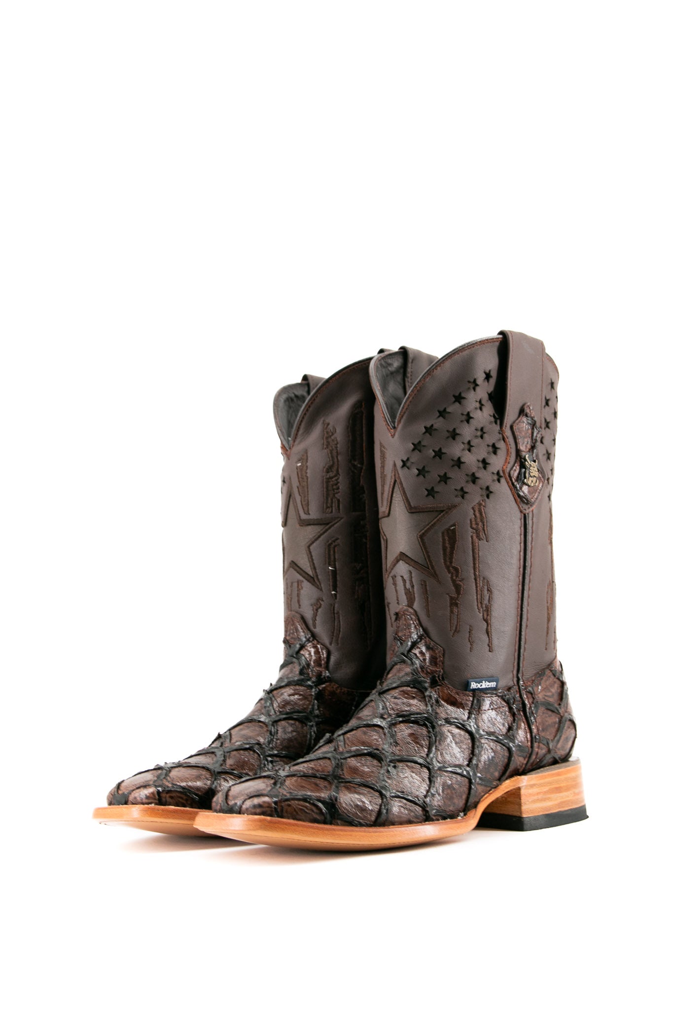 Clone Fish Pirarucu Square Toe Cowboy Boot