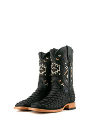 Python Matte Square Toe Cowboy Boot