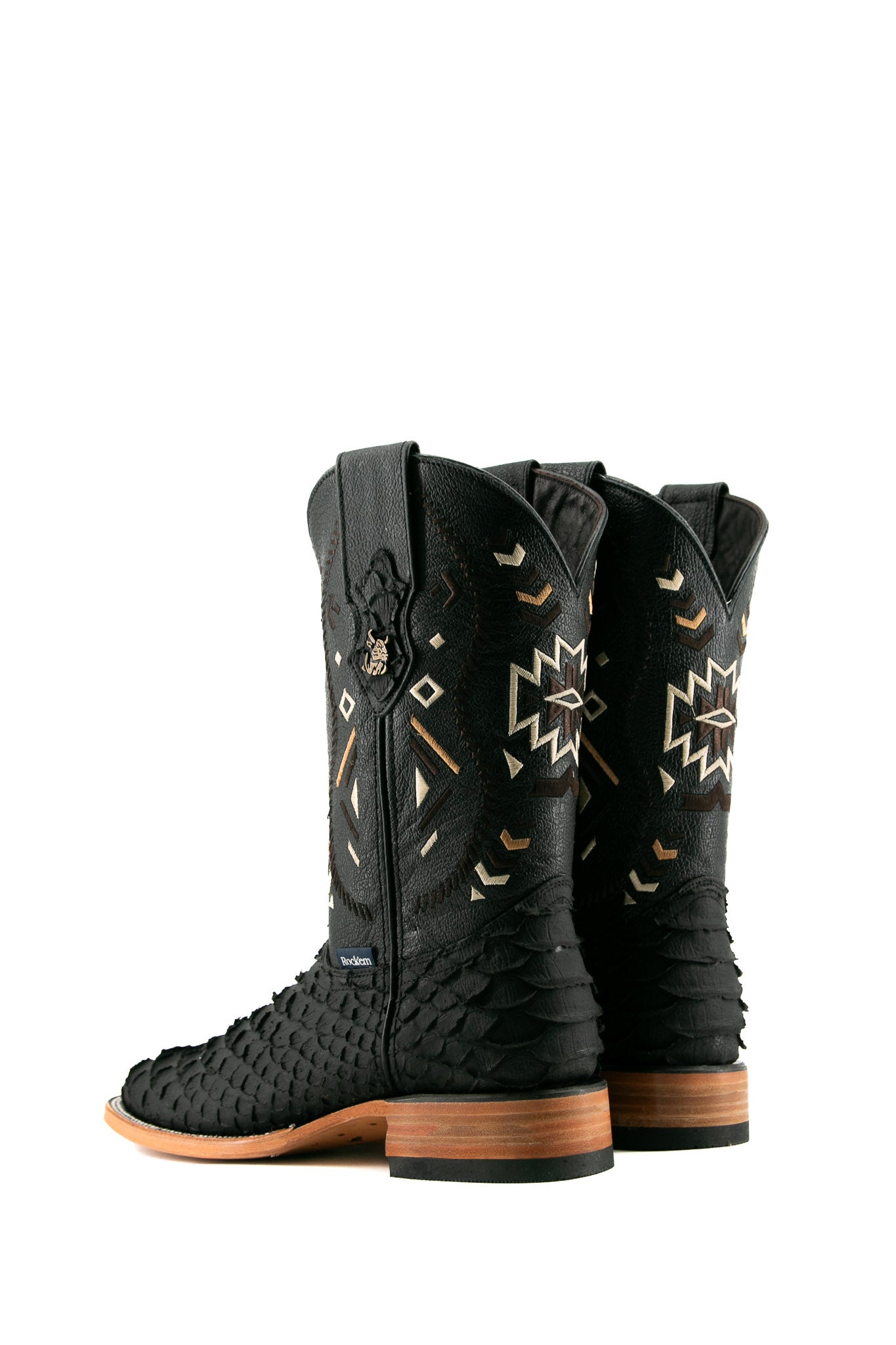 Python Matte Square Toe Cowboy Boot