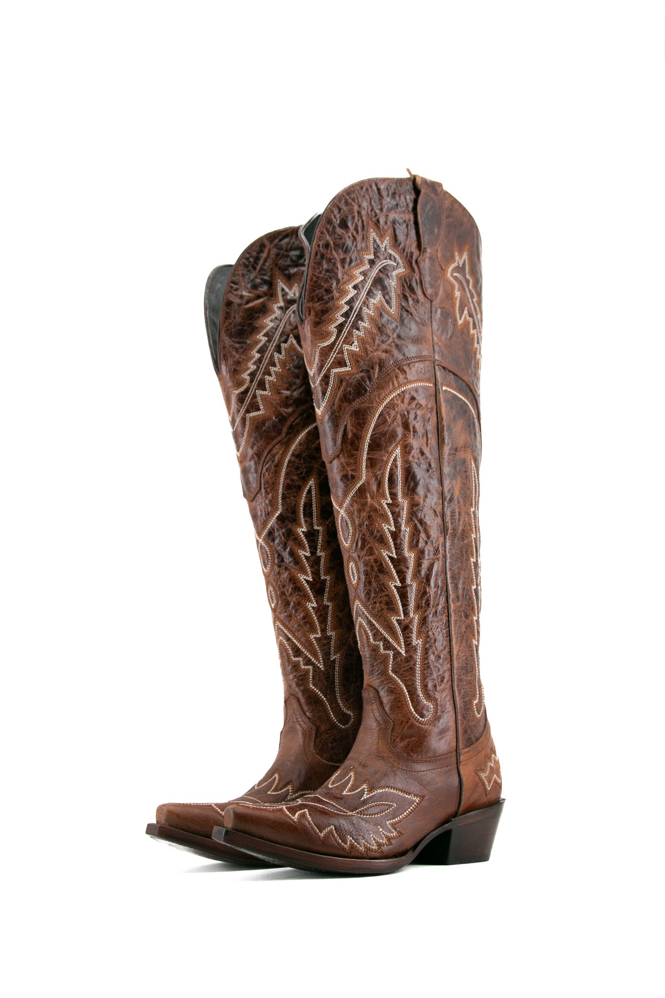 Otoño Montana Knee High Snip Toe Wide Calf Friendly Cowgirl Boot