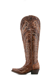 Otoño Montana Knee High Snip Toe Wide Calf Friendly Cowgirl Boot