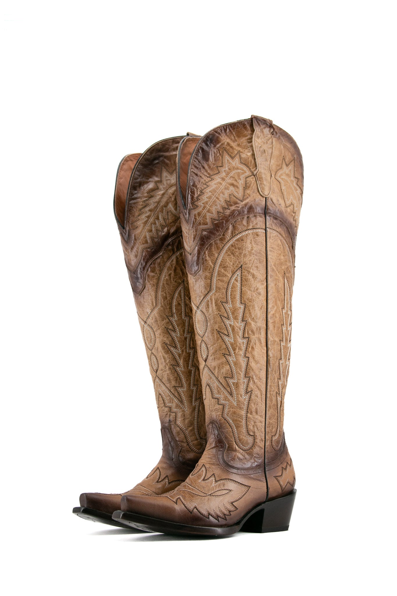 Otoño Montana Knee High Snip Toe Wide Calf Friendly Cowgirl Boot