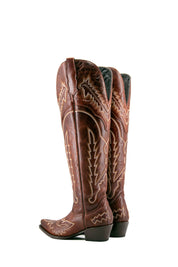 Otoño Montana Knee High Snip Toe Wide Calf Friendly Cowgirl Boot