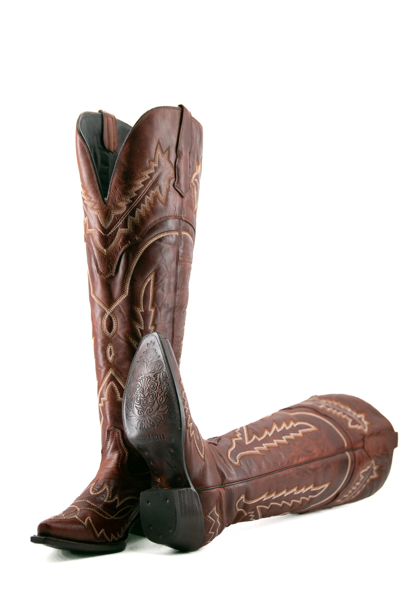 Otoño Montana Knee High Snip Toe Wide Calf Friendly Cowgirl Boot