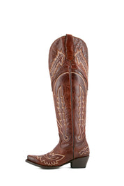 Otoño Montana Knee High Snip Toe Wide Calf Friendly Cowgirl Boot