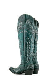 Otoño Montana Knee High Snip Toe Wide Calf Friendly Cowgirl Boot