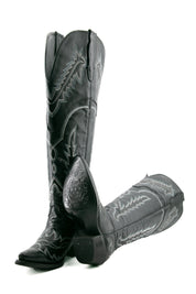 Otoño Montana Knee High Snip Toe Wide Calf Friendly Cowgirl Boot