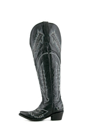 Otoño Montana Knee High Snip Toe Wide Calf Friendly Cowgirl Boot