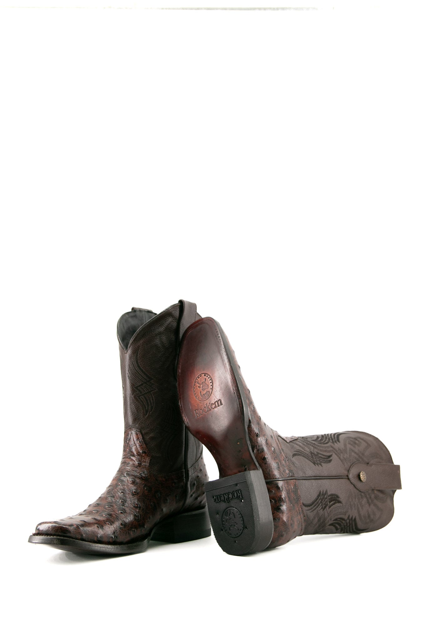 Ostrich Ranch Print Rodeo Cowboy Boot