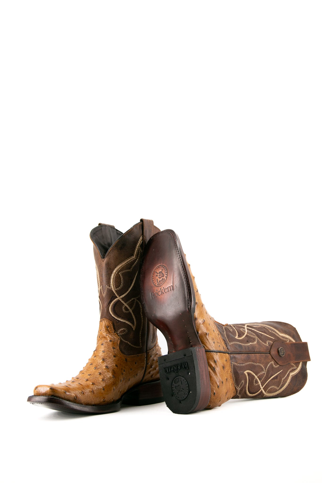 Ostrich Ranch Print Rodeo Cowboy Boot