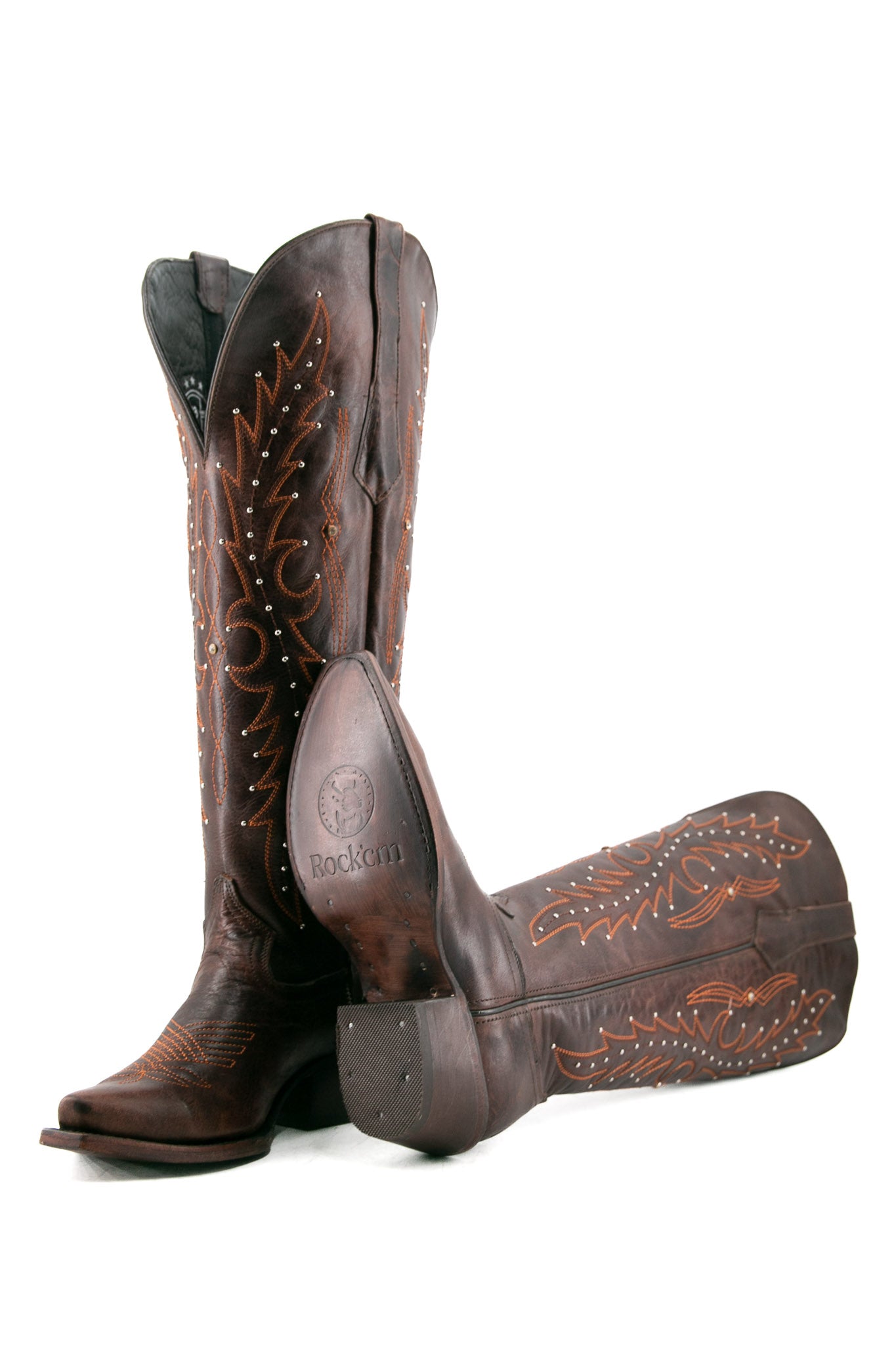 Paulina Tall Wide Calf Friendly Snip Toe Cowgirl Boot