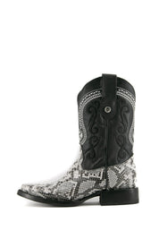 Python Natural Rodeo Toe Cowboy Boot