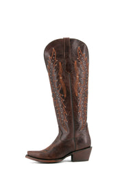 Paulina Tall Wide Calf Friendly Snip Toe Cowgirl Boot