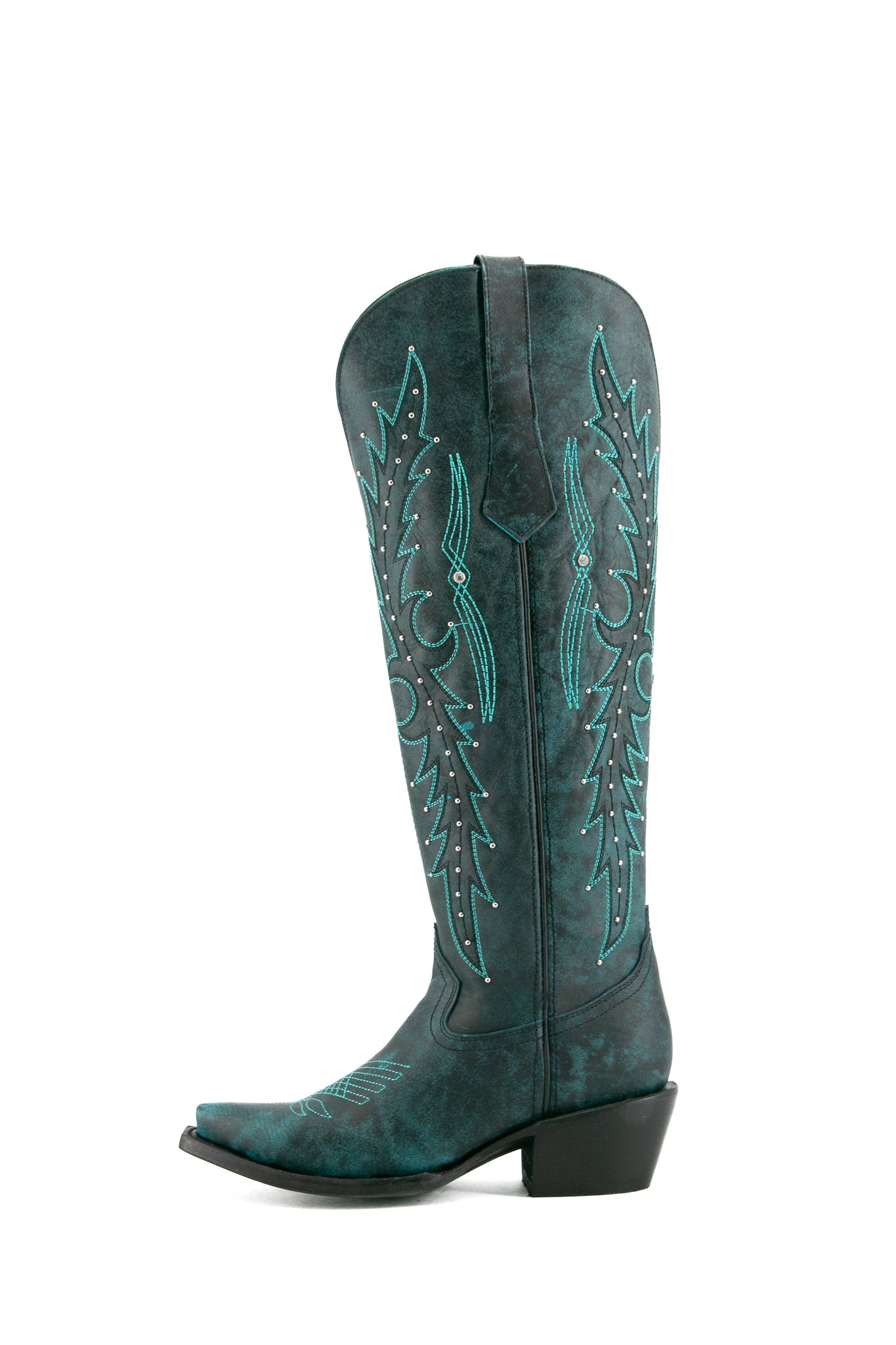 Paulina Tall Wide Calf Friendly Snip Toe Cowgirl Boot