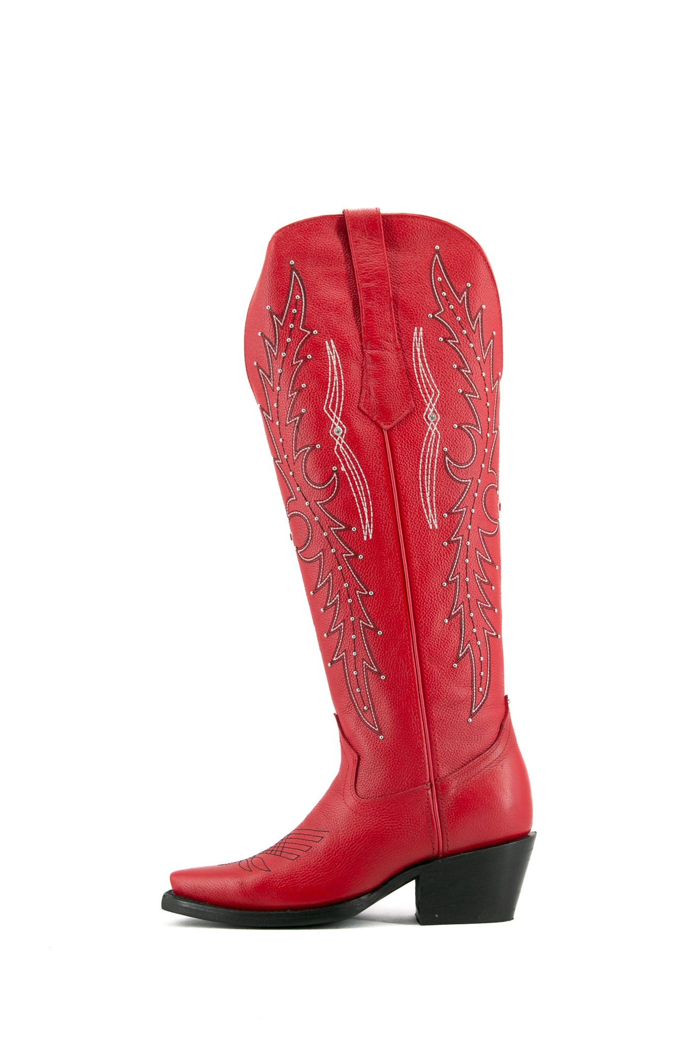 Paulina Tall Wide Calf Friendly Snip Toe Cowgirl Boot