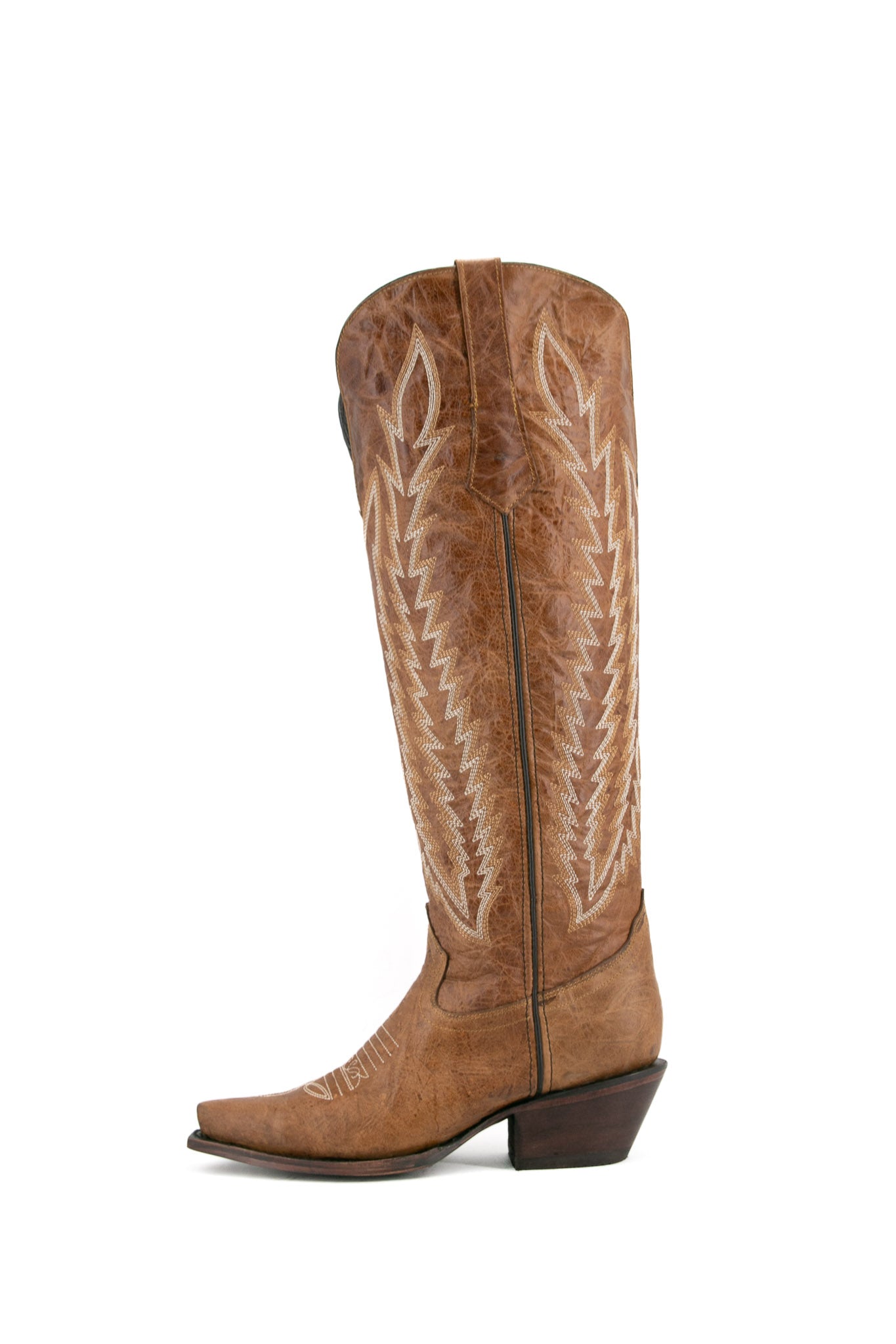 Valentina Tall Point Toe Wide Calf Friendly Cowgirl Boots