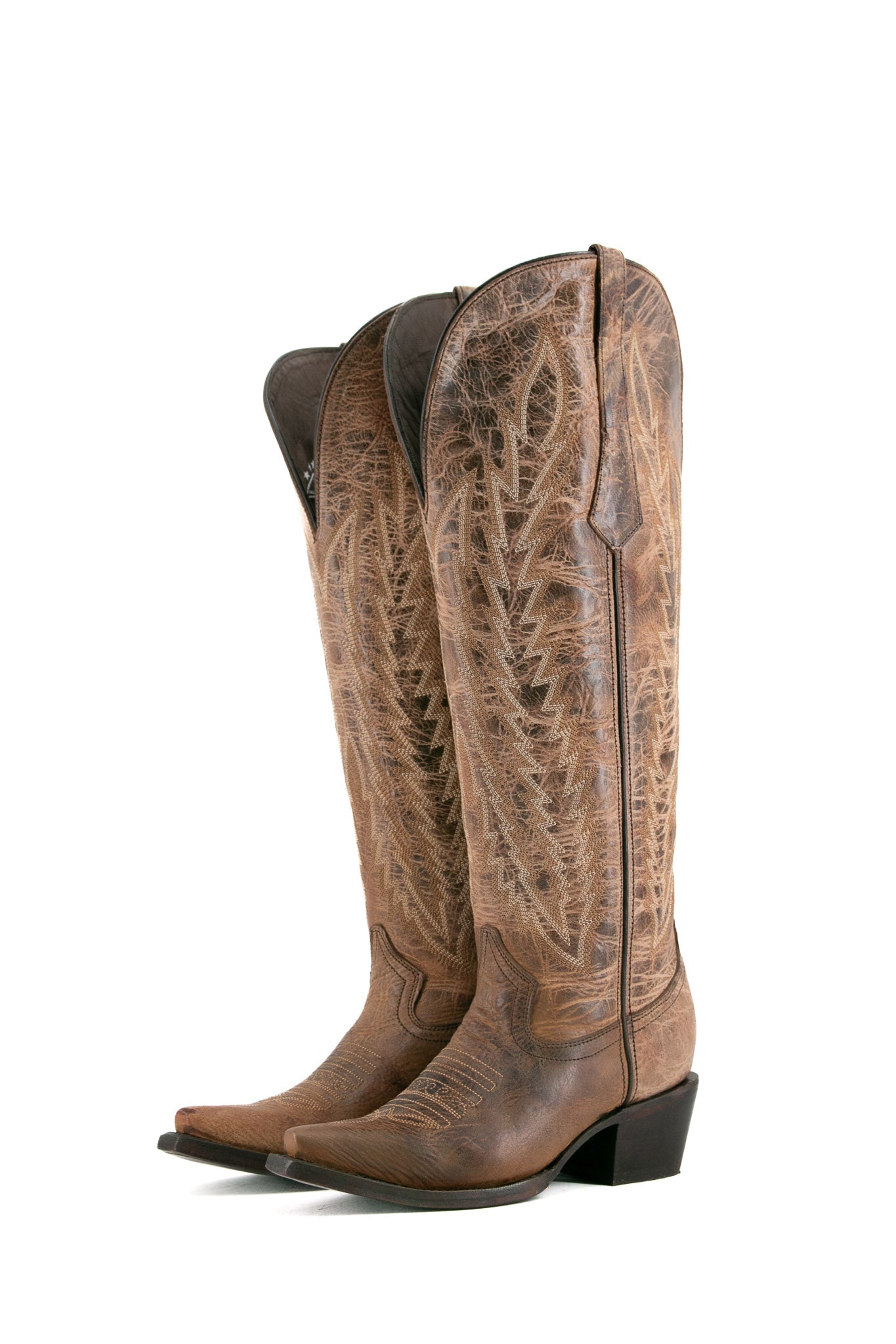 Valentina Tall Point Toe Wide Calf Friendly Cowgirl Boot