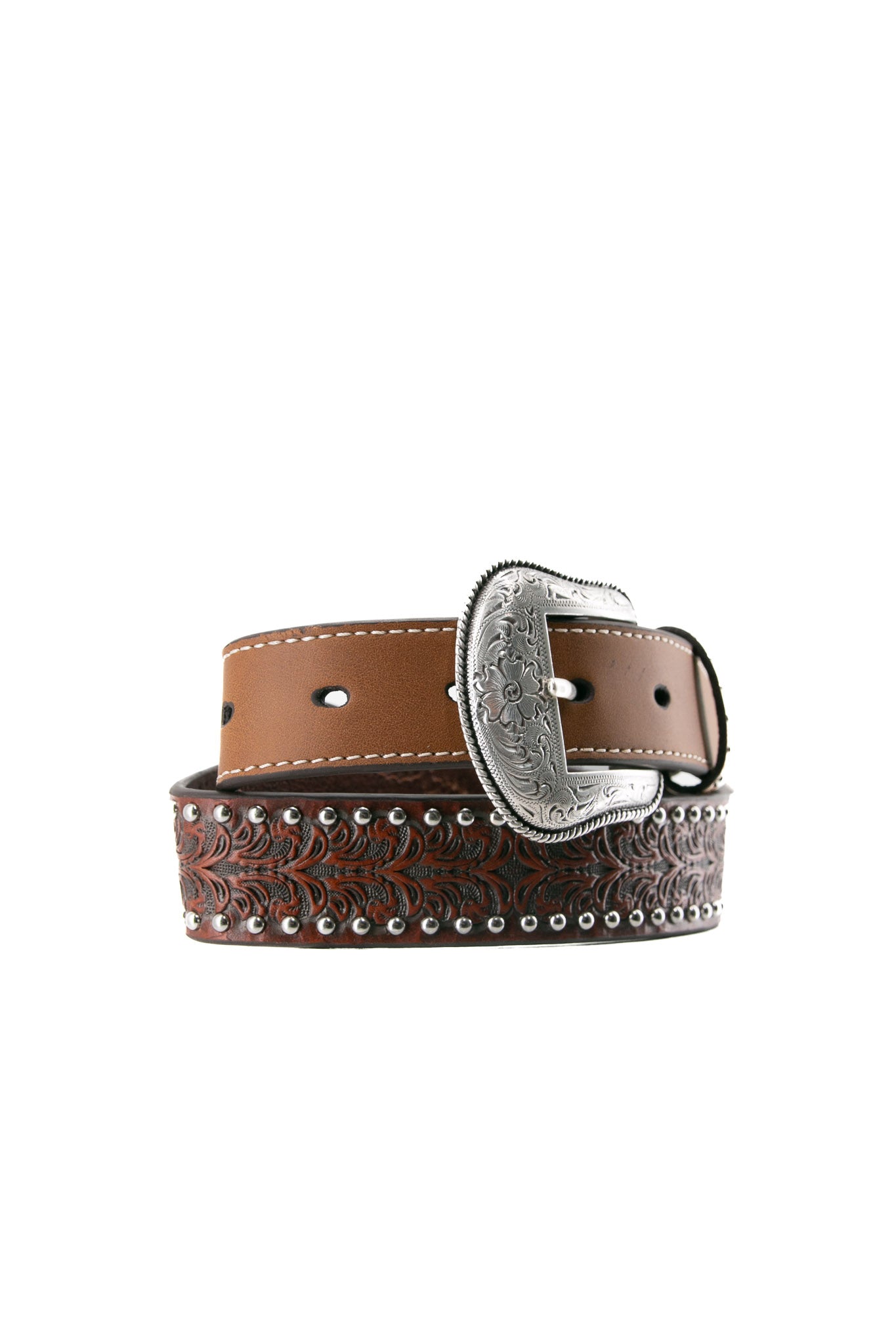 Nocona Western Leather Embossed Kids Belt