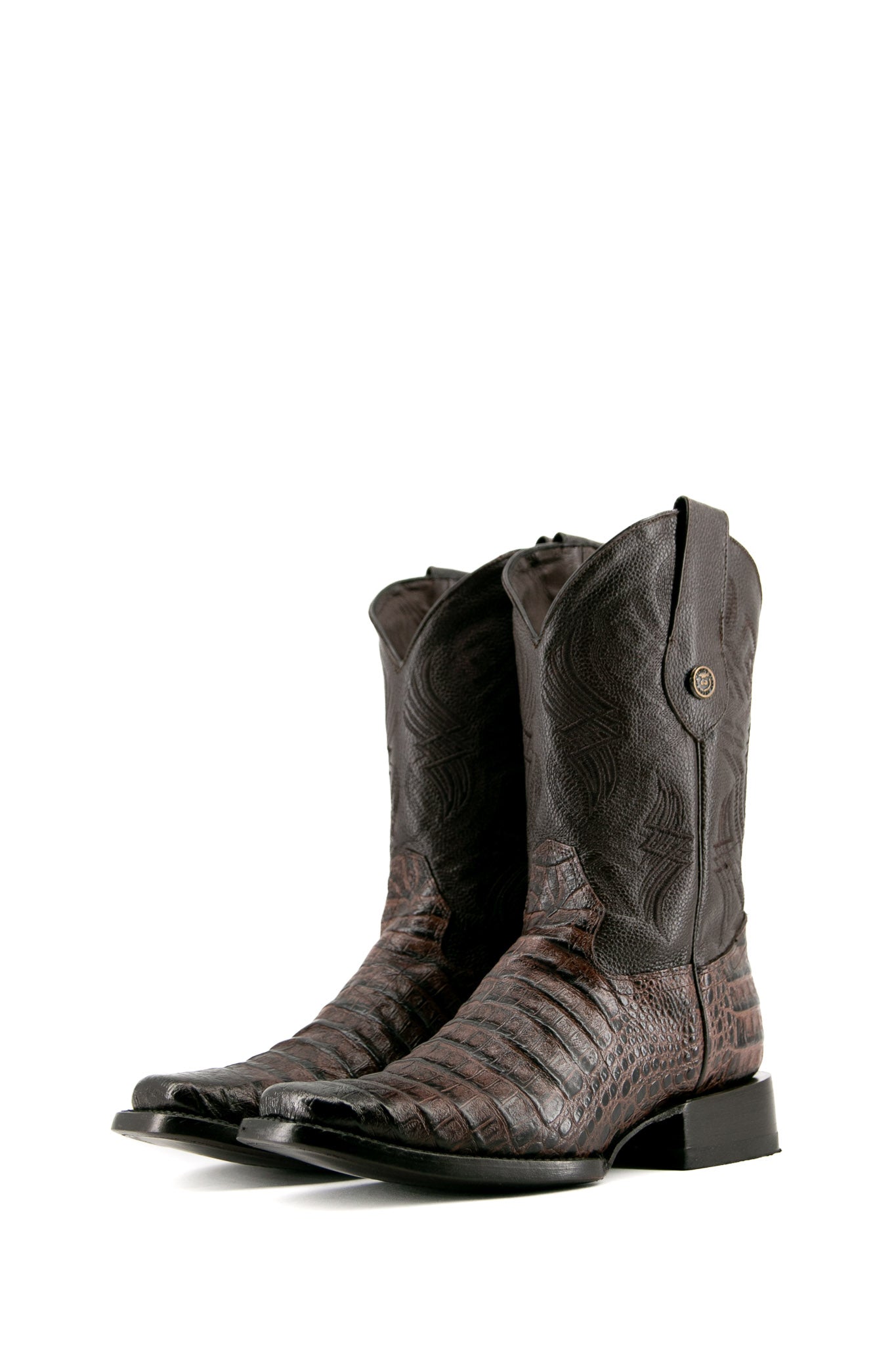 Caiman Belly Rodeo Toe Cowboy Boot