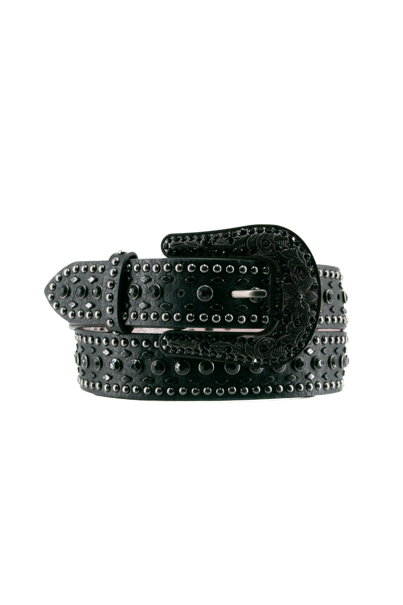 Nocona Ladies Black Studded Cowgirl Belt