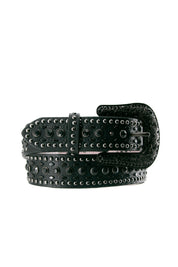 Nocona Ladies Black Studded Cowgirl Belt