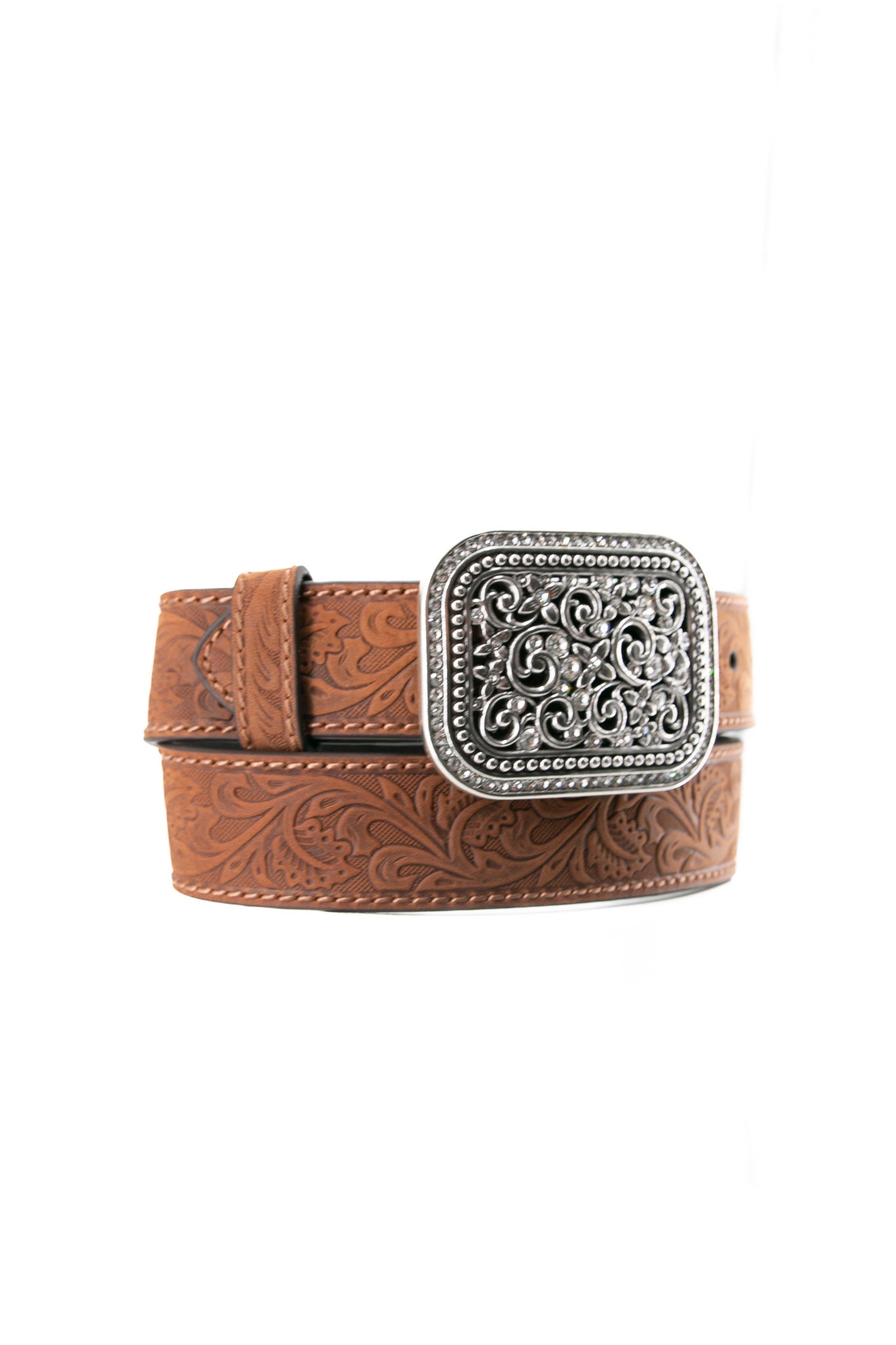 Ariat Women's Tooled Rhinestone Cowgirl Belt