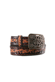 Ariat Floral Tooled Cowgirl Belt