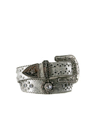 Blazin Roxx Floral Silver Rhinestone Cowgirl Belt