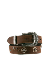 Ariat Floral Rhinestone Concho Cowgirl Belt