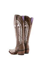 Amanda Tall Wide Calf Friendly Snip Toe Cowgirl Boots