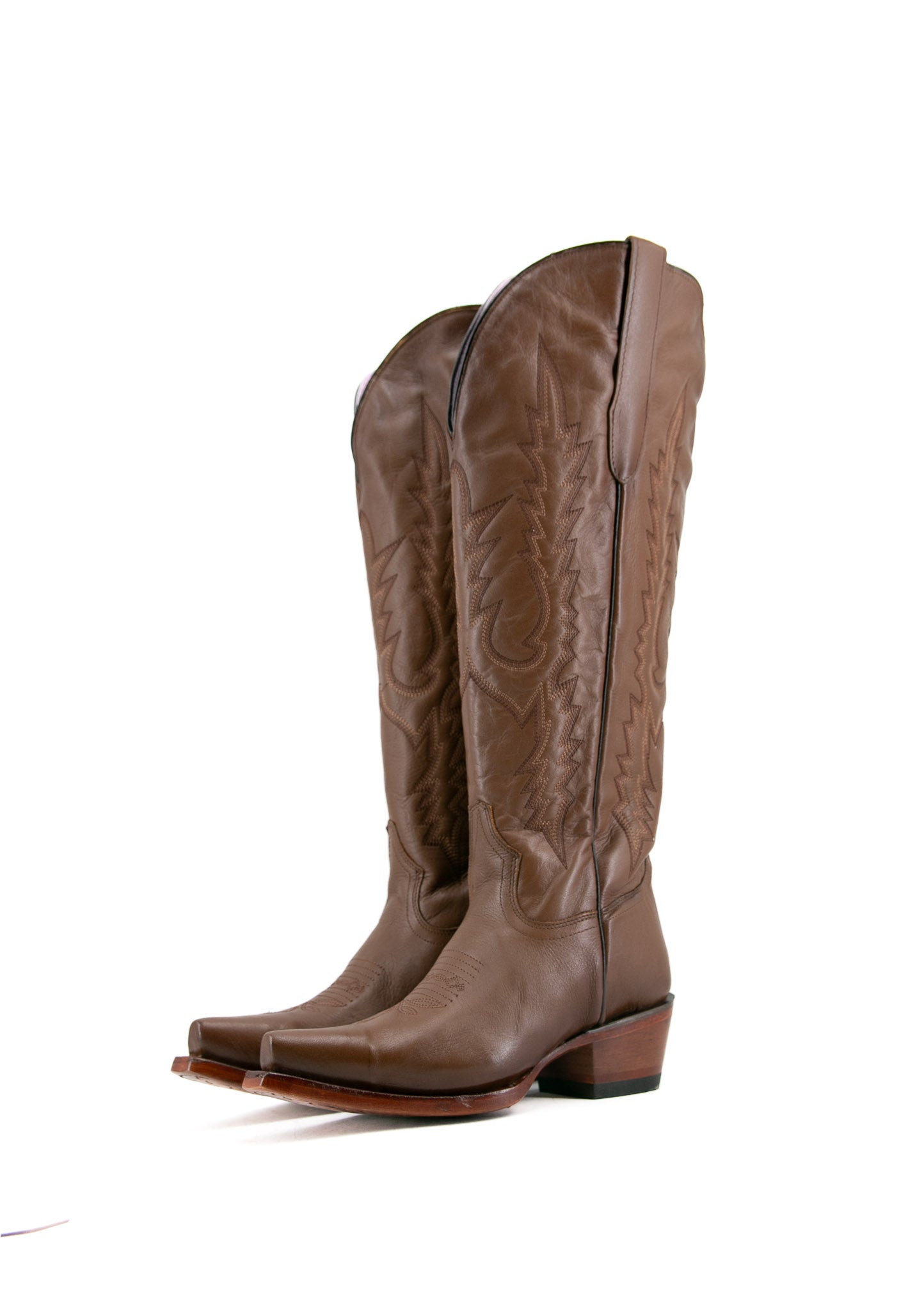 Natali Tall Wide Calf Friendly Snip Toe Cowgirl Boot