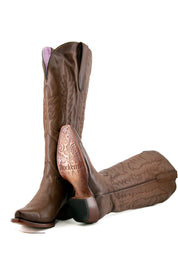 Natali Tall Wide Calf Friendly Snip Toe Cowgirl Boot