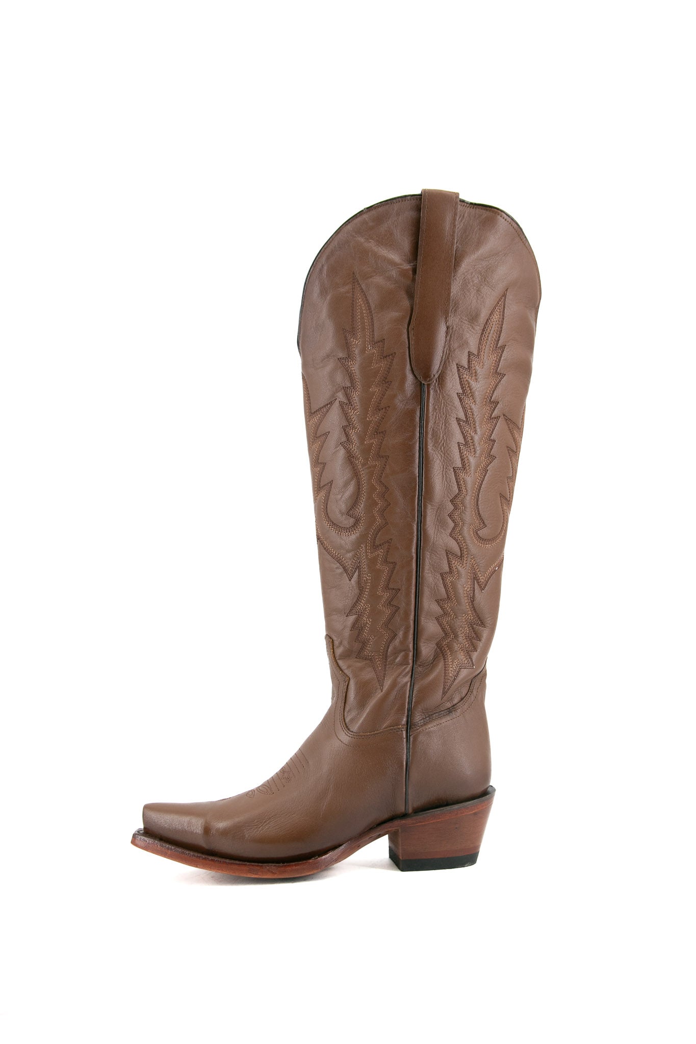 Natali Tall Wide Calf Friendly Snip Toe Cowgirl Boot