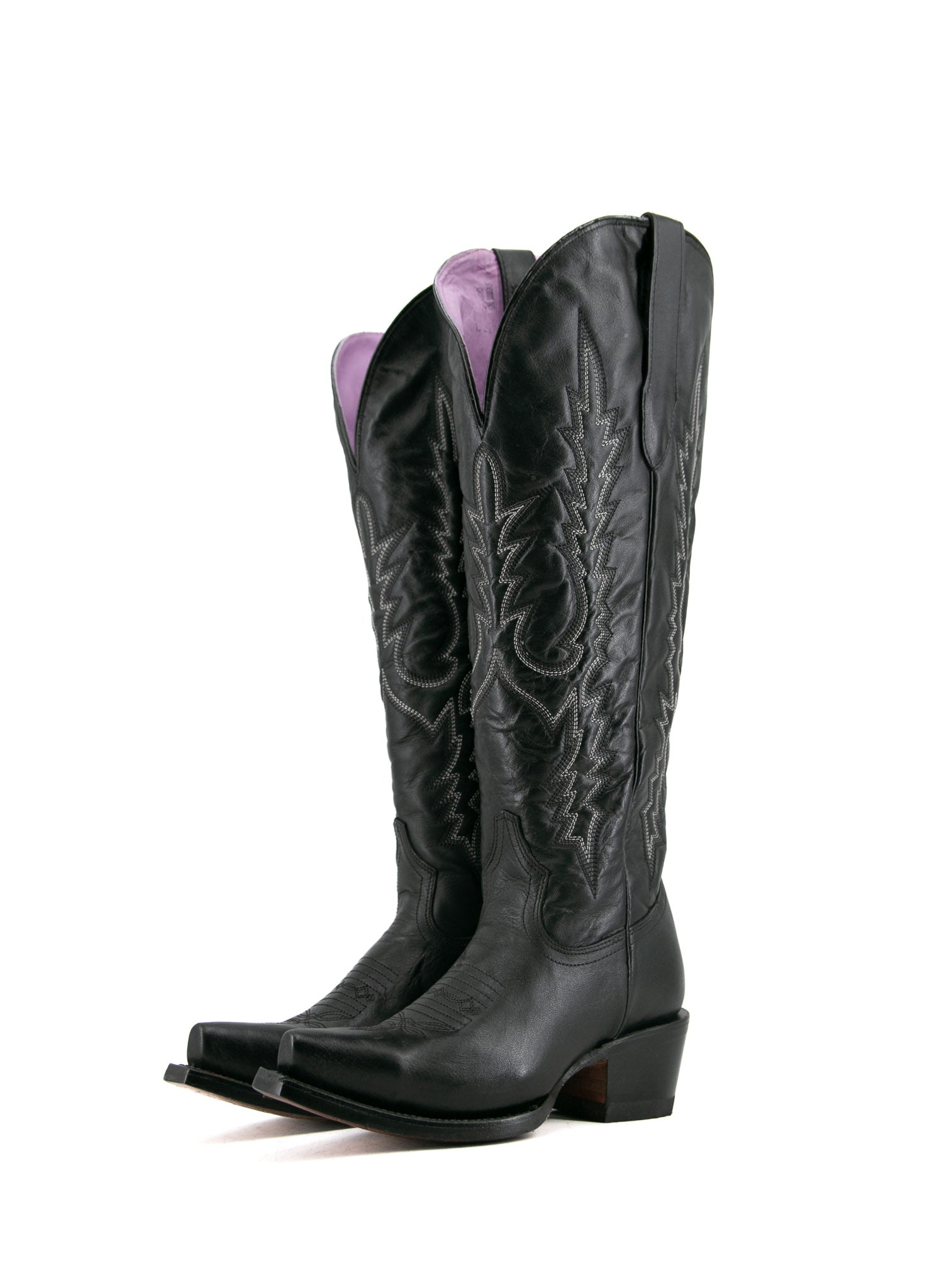 Natali Tall Wide Calf Friendly Snip Toe Cowgirl Boot