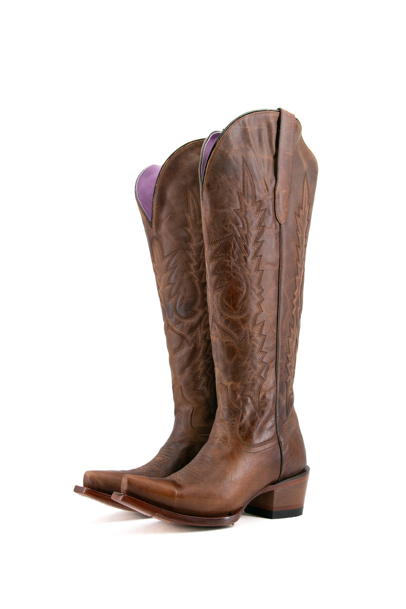 Natali Tall Wide Calf Friendly Snip Toe Cowgirl Boot