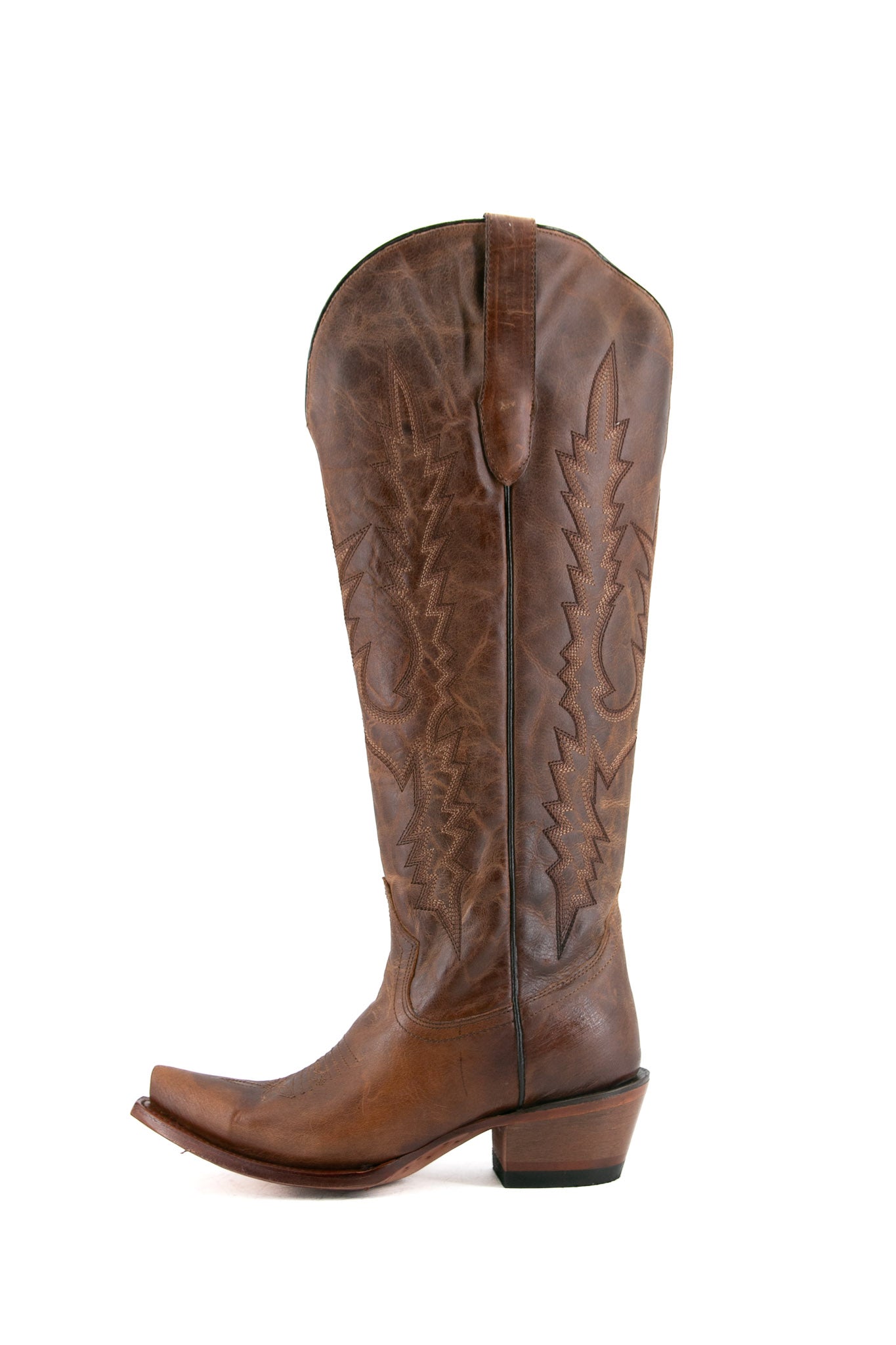 Natali Tall Wide Calf Friendly Snip Toe Cowgirl Boot