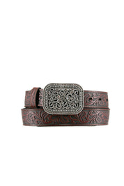 Ariat Women's Tooled Rhinestone Cowgirl Belt