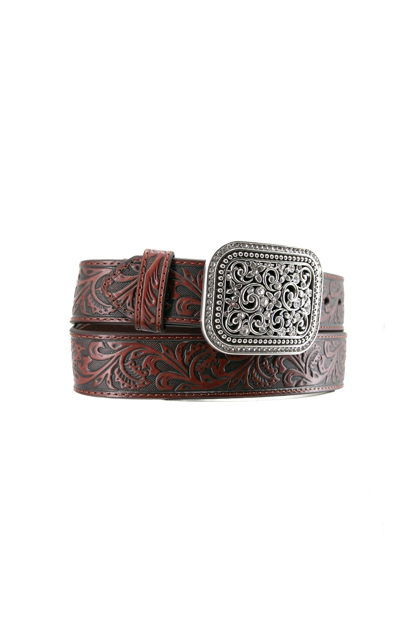 Ariat Women's Tooled Rhinestone Cowgirl Belt