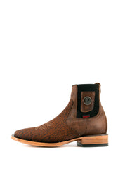 Bull Neck Square Toe Ankle Boot