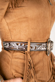 Angel Ranch White Wash Filigree Western Cowgirl Belt