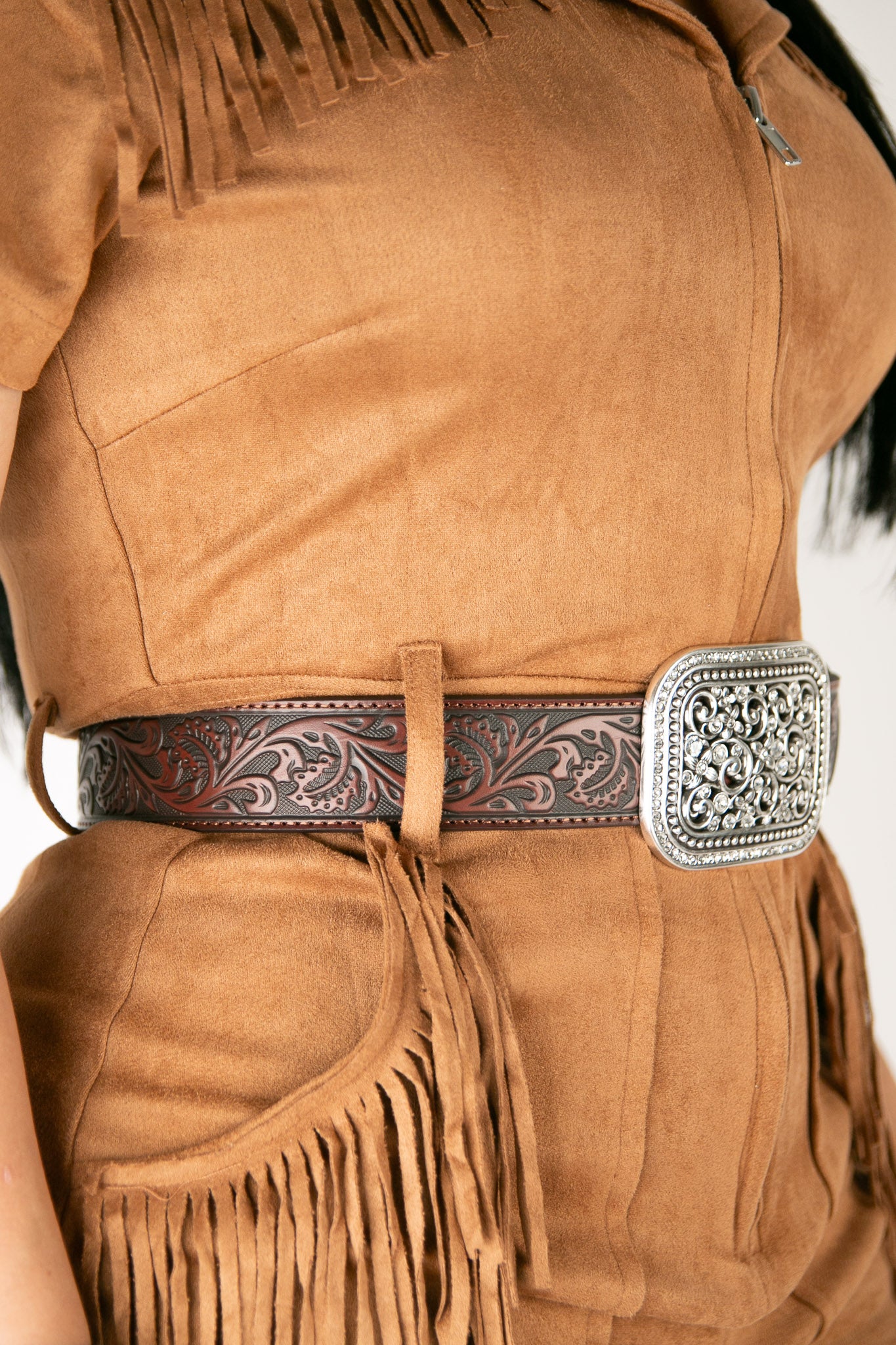 Ariat Women's Tooled Rhinestone Cowgirl Belt