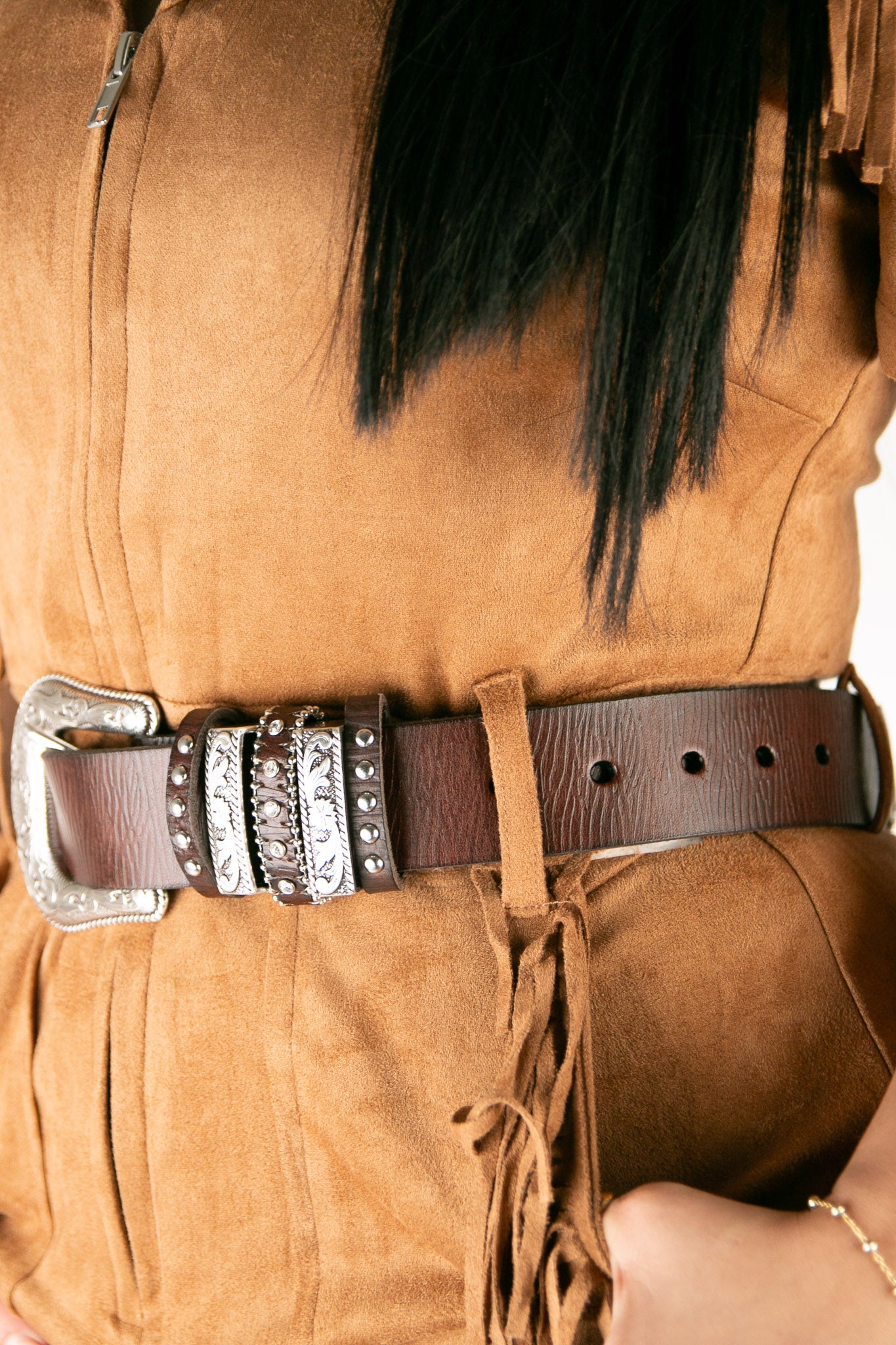 Nocona Embossed Leather Cowgirl Belt