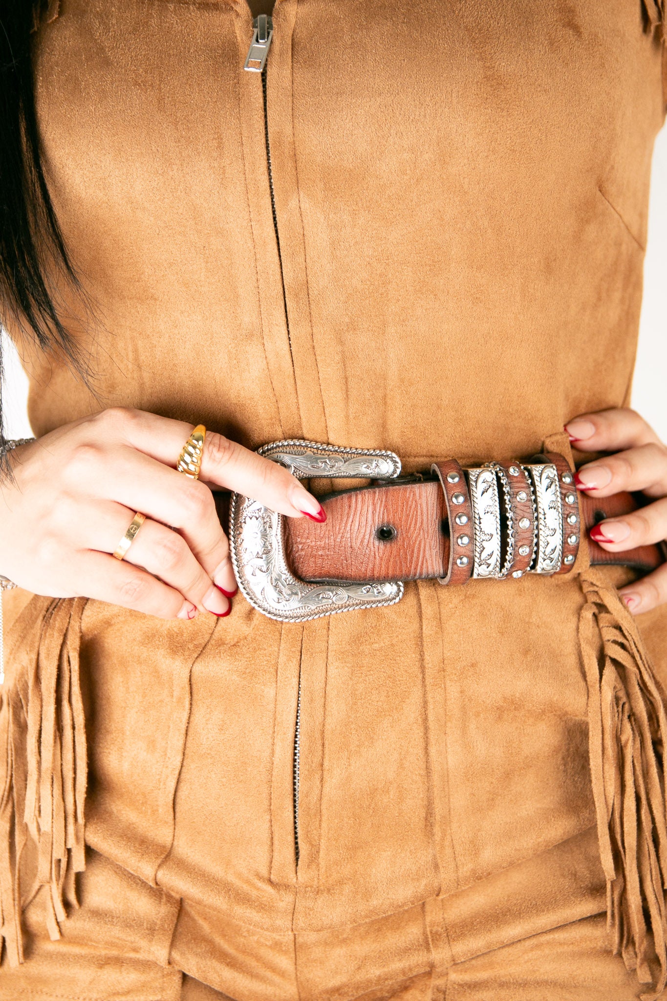 Nocona Embossed Leather Cowgirl Belt